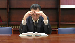 photo of judge reviewing documents